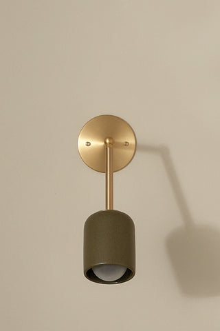 Marz Designs Terra1 articulating olive brass wall sconce