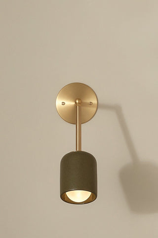 Marz Designs Terra1 Olive & Brass Articulating Wall Sconce