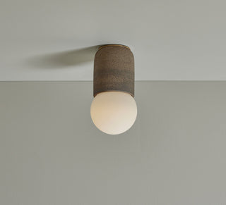 Marz Designs Terra 1 surface sconce clay & brass with white frosted bulb