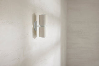 Marz Designs Terra2 Vanilla Bean wall sconce, white, side view