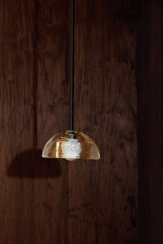 Marz Designs Aurelia Sconce, cast glass pendant light, brushed black