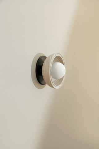 Marz Designs Selene Mini Sconce - Ash Brushed Black Opal side view