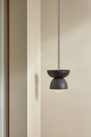 Marz Designs Terra Pendant in Brushed Nickel and Black Ash