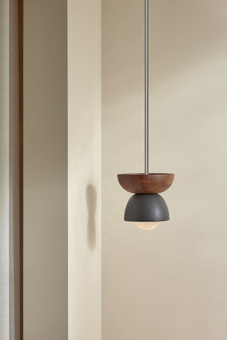 Marz Designs Terra 00 Pendant in Brushed Nickel and Walnut