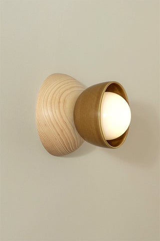 Marz Designs Terra Sconce in Chartreuse Ash Opal, on wall