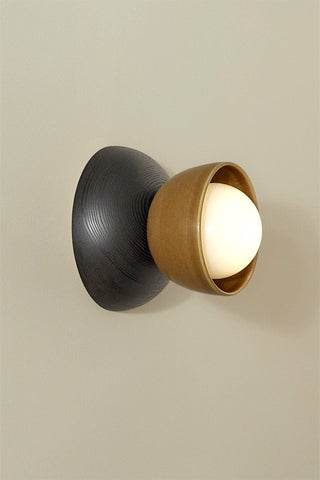 Marz Designs Terra Sconce in Chartreuse & Blackened Ash