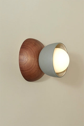 Marz Designs Terra Surface Sconce - Fog, Walnut, White Frosted