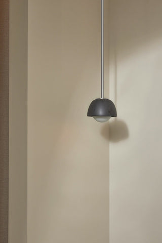 Marz Designs Terra 0 Pendant, Brushed Nickel, White Frosted Light