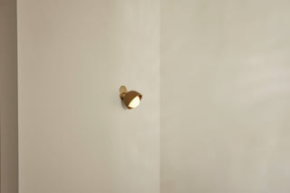Marz Designs Terra articulating wall lamp in chartreuse and brass