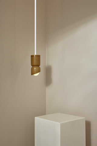 Marz Designs Terra 1.5 Pendant in Chartreuse & White Opal