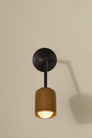 Marz Designs Terra 1 wall sconce in chartreuse and black