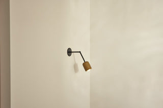 Marz Designs Terra 1 articulating wall light, chartreuse & black