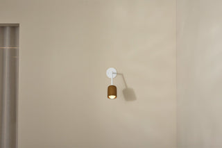 Marz Designs Terra 1 articulating wall light, chartreuse & white