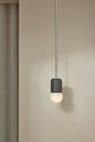 Marz Designs Terra 1 Pendant Light - Brushed Nickel & Opal