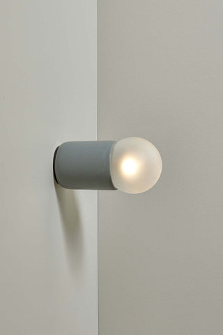 Marz Designs Terra 1 Surface Sconce - Fog, Brushed Black, Clear Frosted