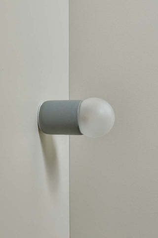 Marz Designs Terra 1 Surface Sconce, Fog White, corner wall light.