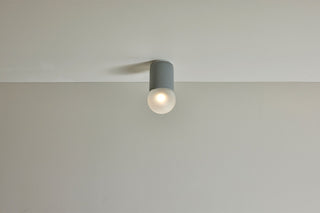 Marz Designs Terra 1 Sconce - Fog White Satin with frosted bulb