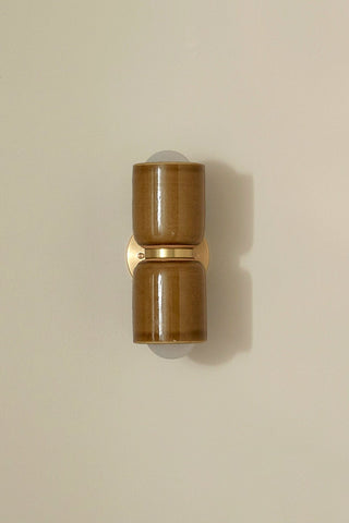 Marz Designs Terra 2 Wall Light - Chartreuse & Brass