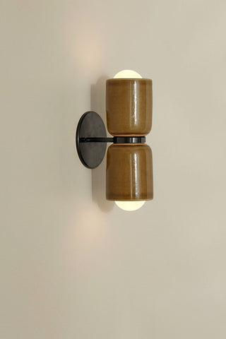 Marz Designs Terra 2 wall light in chartreuse and black