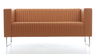 Mona 2-seater sofa with stitching & sled base