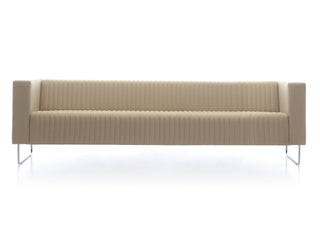 Mona 3-seater sofa with sled base and quilting