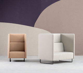 Modern high-backed chairs in stylish office space