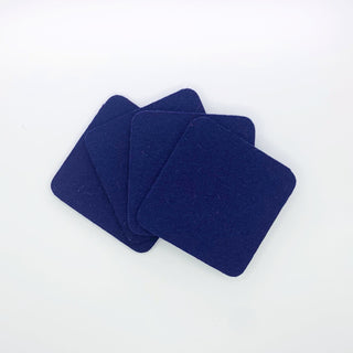 Blue square sea flat fan coasters