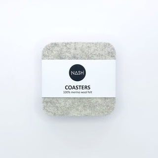 NASH Square Snow Coasters, 100% Merino Wool Felt