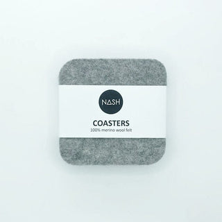 NASH Square Storm Coaster - Gray Wool Felt
