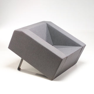 Geometric gray chair on a white background