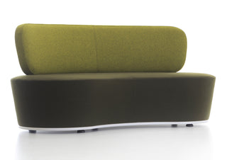 Modern green and black sofa on a white background