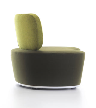 Green modern chair on a white background
