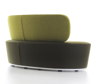 Modern green and black sofa on a white background