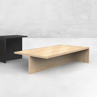 Oak coffee table and side table