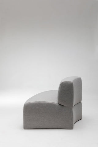 PUFFALO Universal Group gray curved sofa
