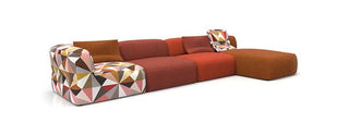 PUFFALO mod lounge sofa in colored upholstery