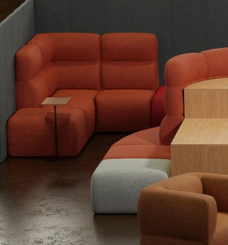 Puffalouniversalottoman orange single sofa in modern space