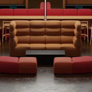 Puffalouniversal high-back single seat with ottomans