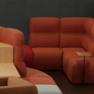 Puffalouniversalsingleseat mid-back orange sectional sofa