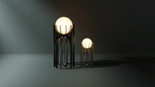 Stella4 High-Res lamp design, two illuminated orbs
