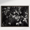 Black and white floral print Wild and Free in black frame