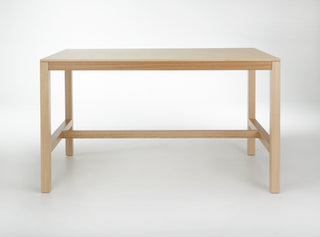 Wooden table with four legs.