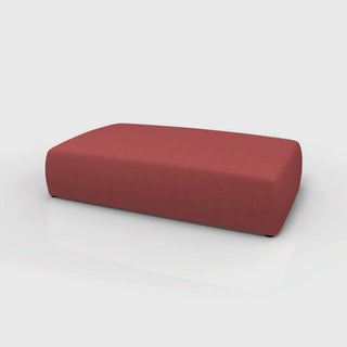 Extended red ottoman