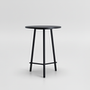 Black bar stool on a light gray background