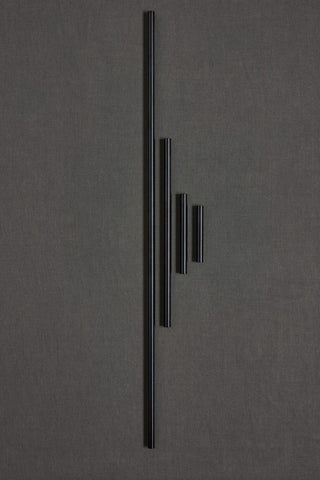 Brushed black pendant light rods (300mm)