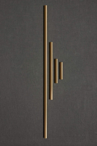 White satin pendant light rods, 300mm, by Marz Designs