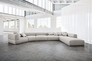 Puffalo Lounge sectional sofa in modern white interior