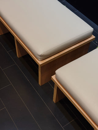 bench seating with upholstery