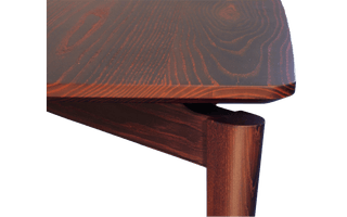 DusancoffeetableK3 - Close-up of wooden coffee table corner