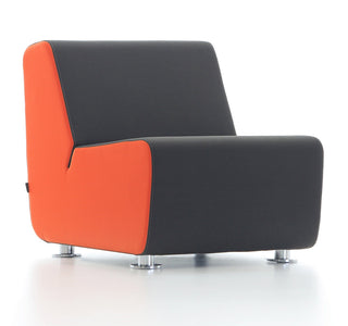 Modern orange and black armchair